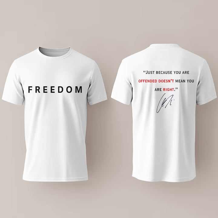Charlie Kirk Freedom Crew Neck T-shirt