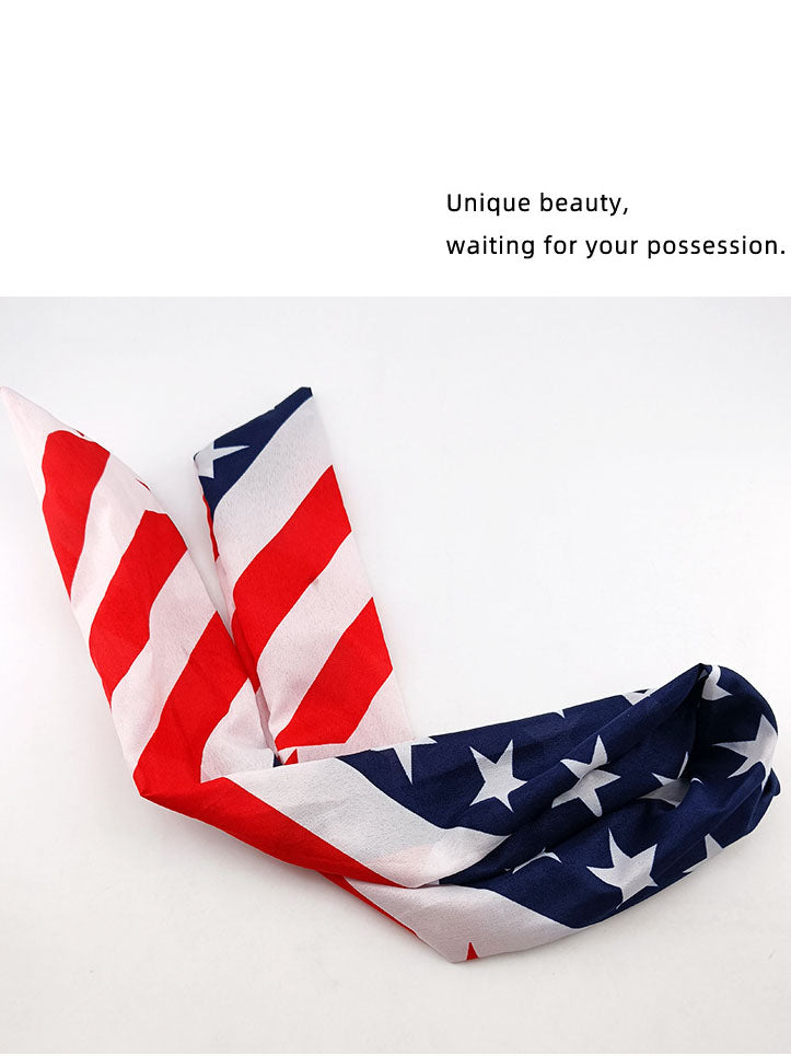 American Flag-inspired Bandana Isolated On A Transparent Background Generative Ai American Flag-inspired Bandana Isolated On A Transparent Background Generative Ai