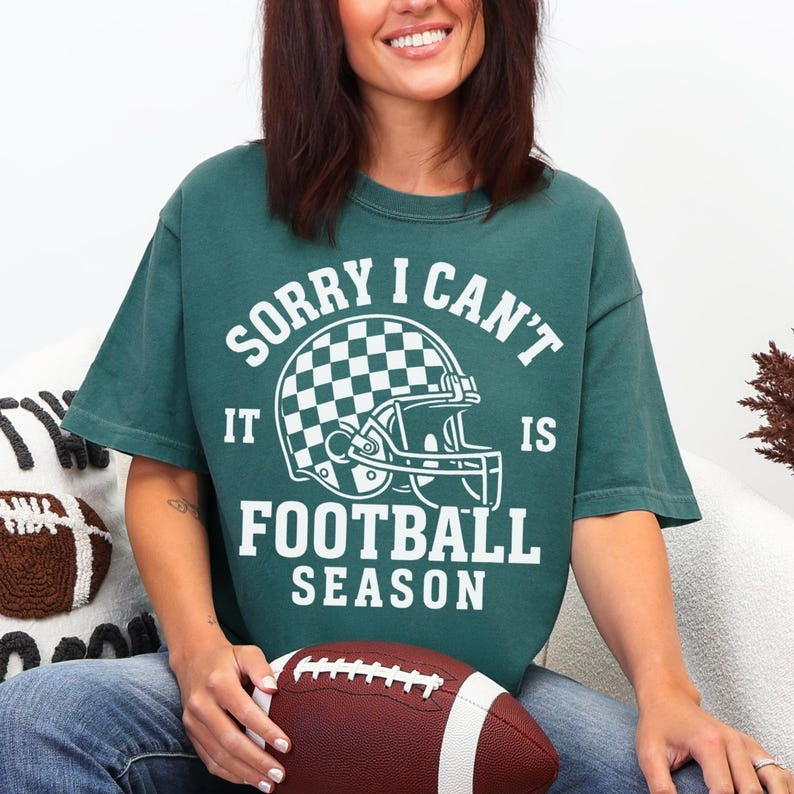 Sorry I Can't It Is Football Season Crew Neck T-shirt