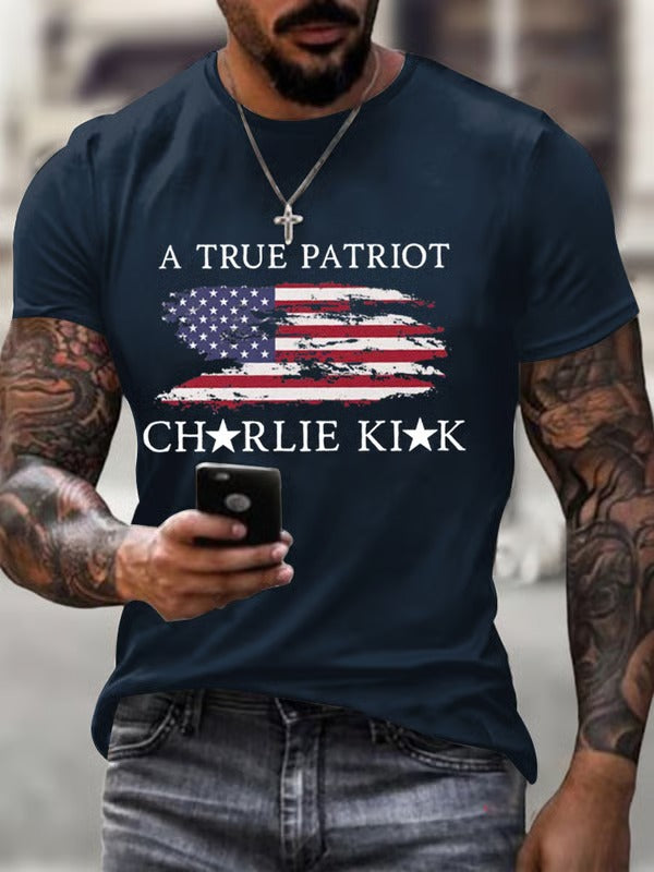 A Ture Patriot Charlie Kirk  Men's T-shirt