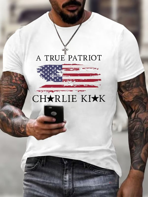 A Ture Patriot Charlie Kirk  Men's T-shirt