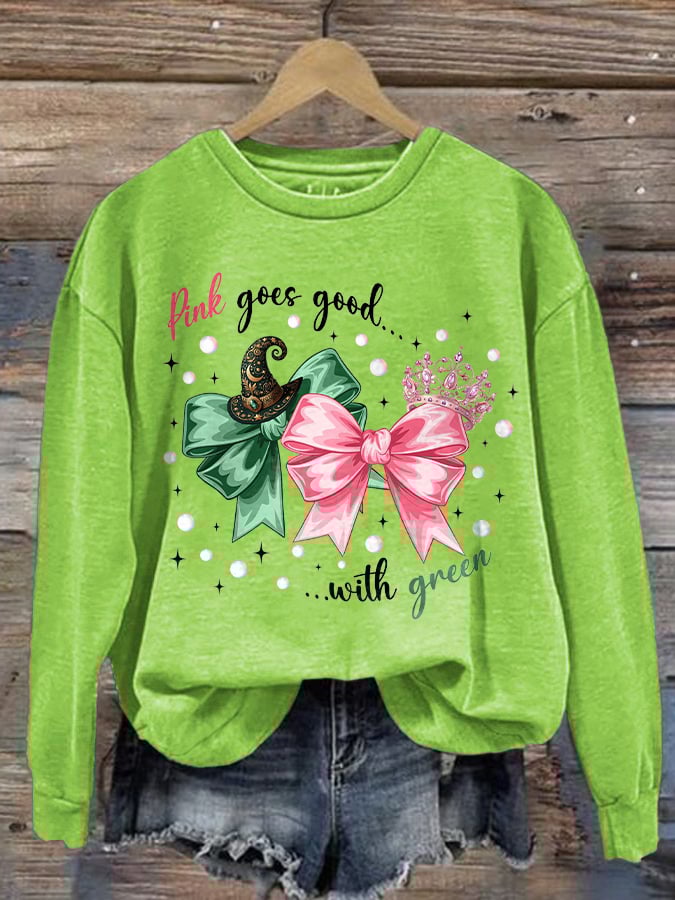 Women's Retro Witch Print Winter Sweatshirt