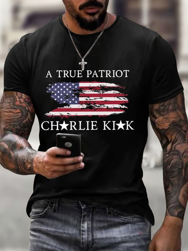 A Ture Patriot Charlie Kirk  Men's T-shirt