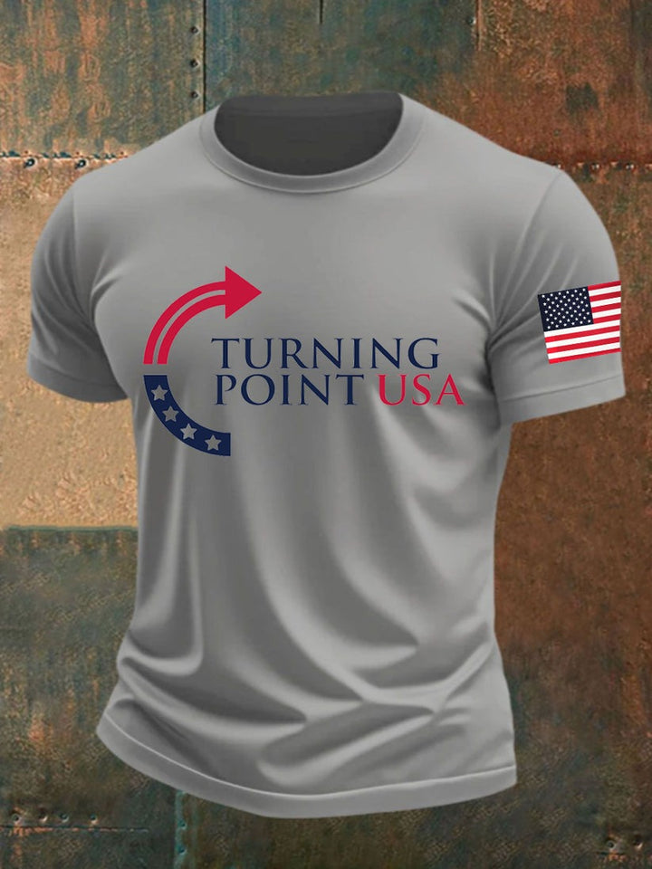 Turing Point Round Neck Short Sleeve Men's T-shirt