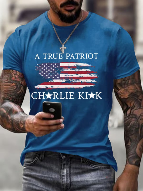A Ture Patriot Charlie Kirk  Men's T-shirt