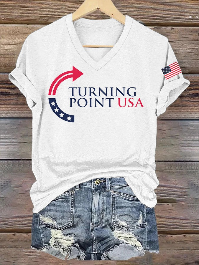 In Memory Of Charlie Kirk V-neck T-Shirt