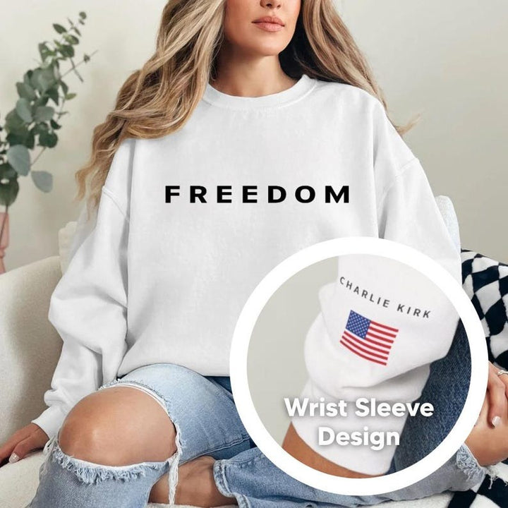 Charlie Kirk Printed Long Sleeve Casual Top