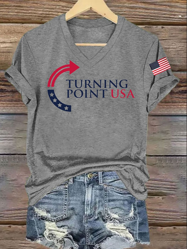 In Memory Of Charlie Kirk V-neck T-Shirt