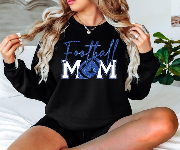 Game Day Football Mom Print Long Sleeve Casual Top