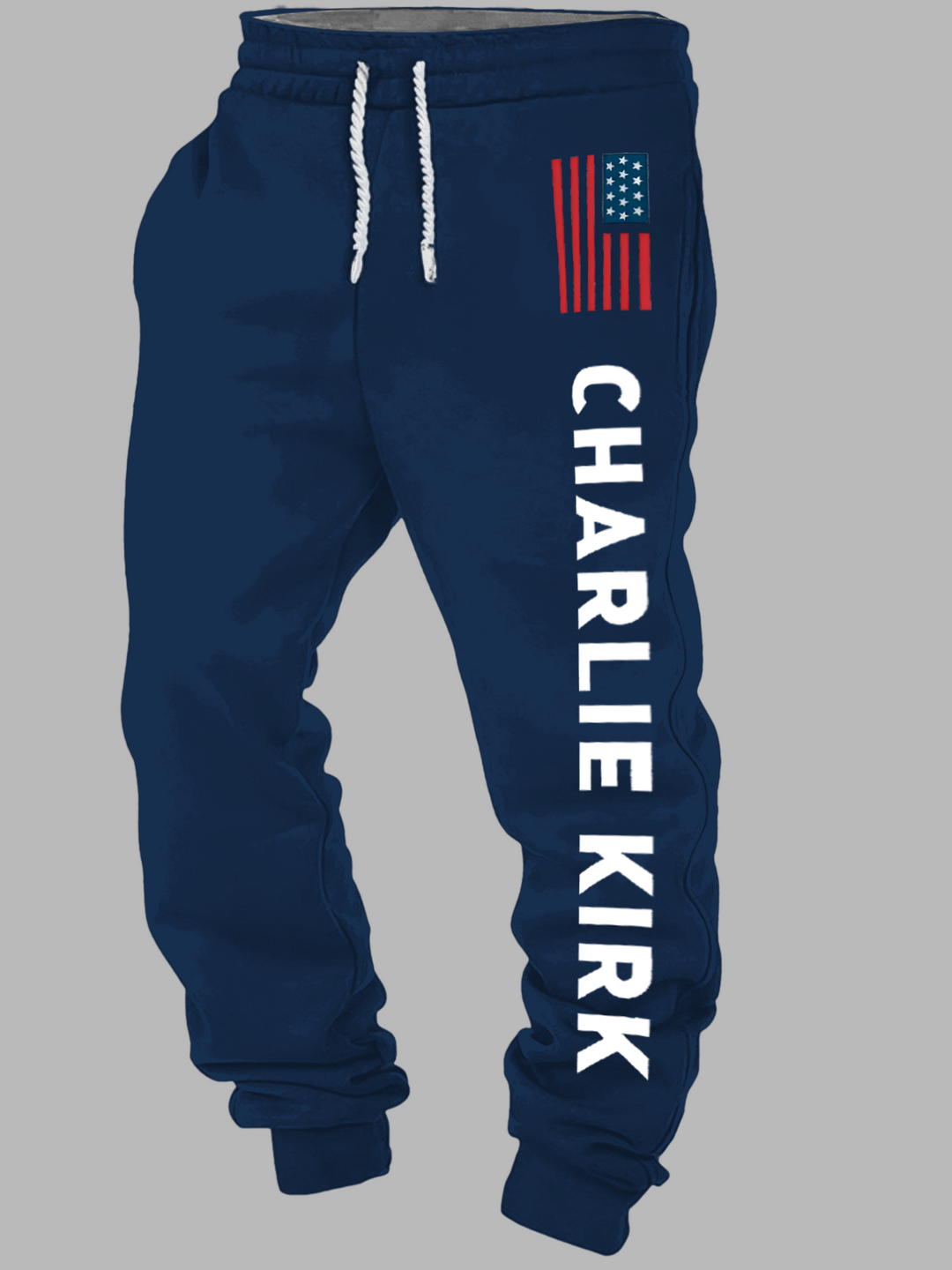 Charlie Kirk Memorial Print Casual Sports Pants