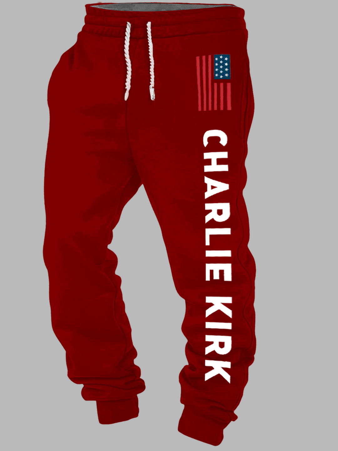 Charlie Kirk Memorial Print Casual Sports Pants