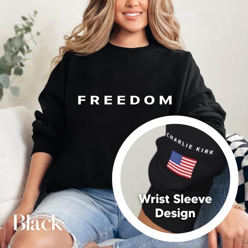 Charlie Kirk Printed Long Sleeve Casual Top