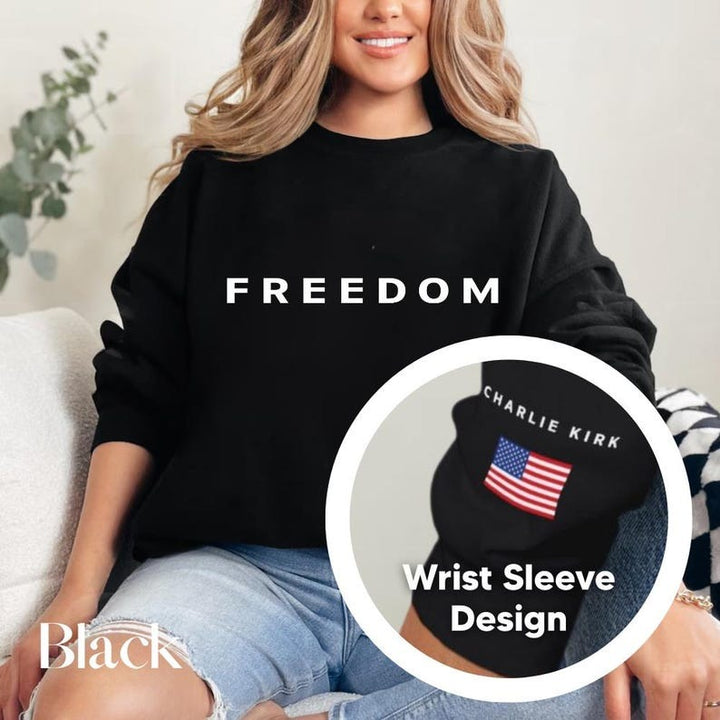 Charlie Kirk Printed Long Sleeve Casual Top