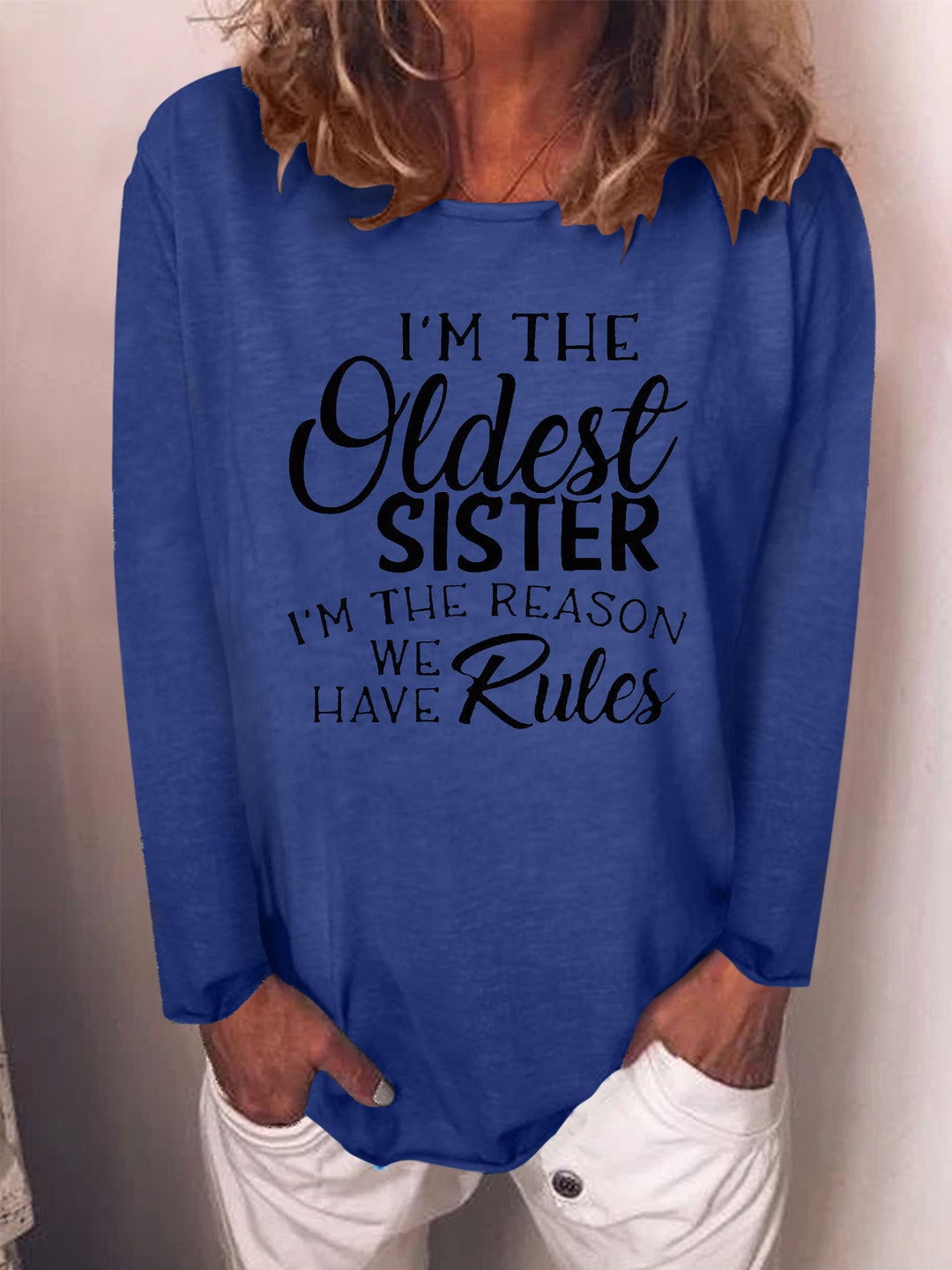 Sisters Rules Funny Long Sleeve Blouse