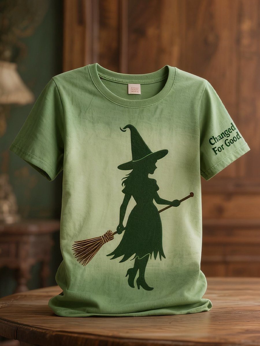 Women'S Movie-Inspired Changed For Good Print Short-Sleeved T-Shirt