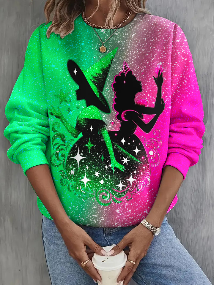 Wicked Movie Print Long Sleeve Casual Top