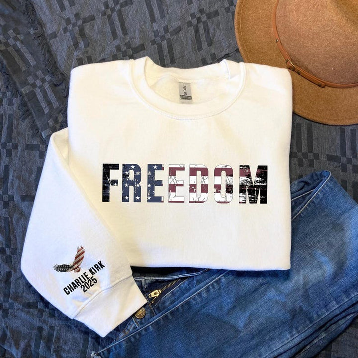 Charlie Kirk Freedom Printed Sweatshirt