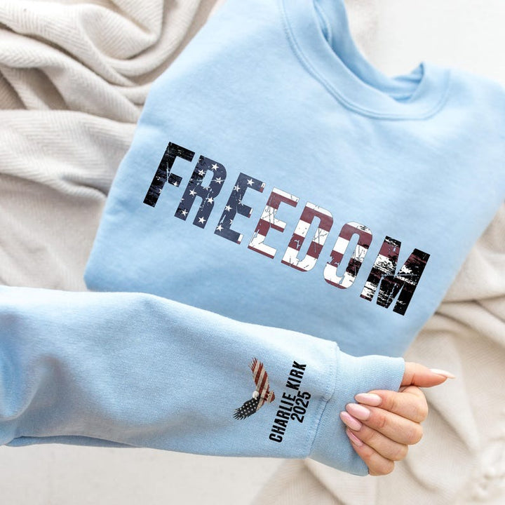 Charlie Kirk Freedom Printed Sweatshirt