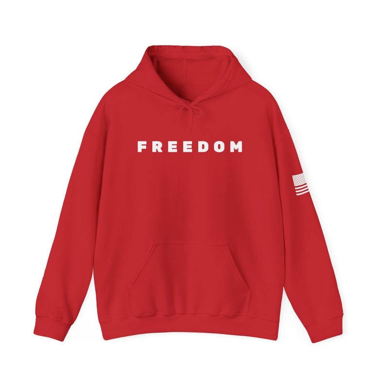 Charlie Kirk Freedom Hooded Sweatshirt With Pockets