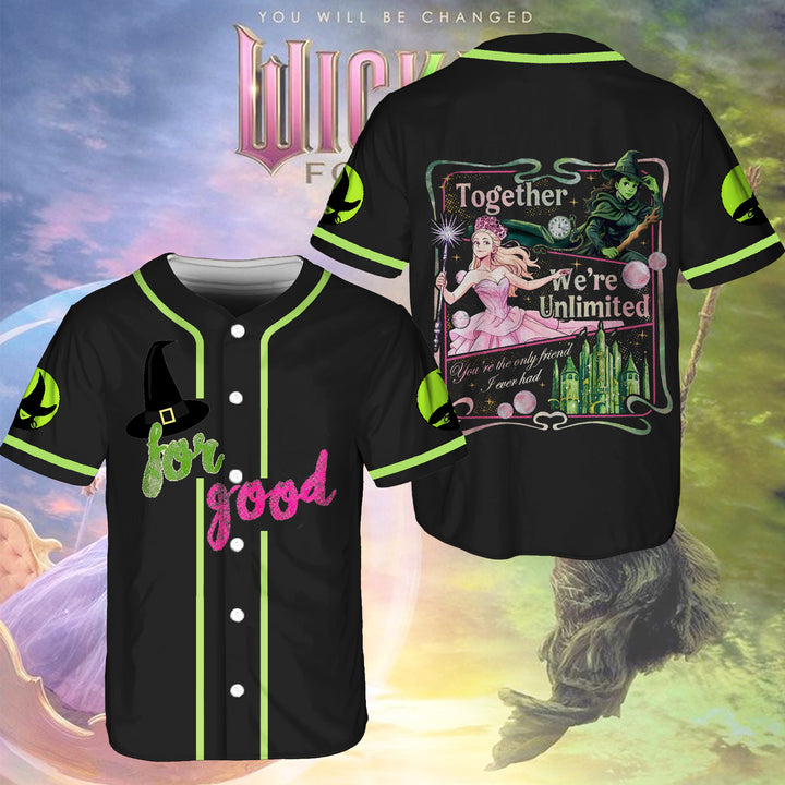 Wicked For Good Printed Baseball Jersey