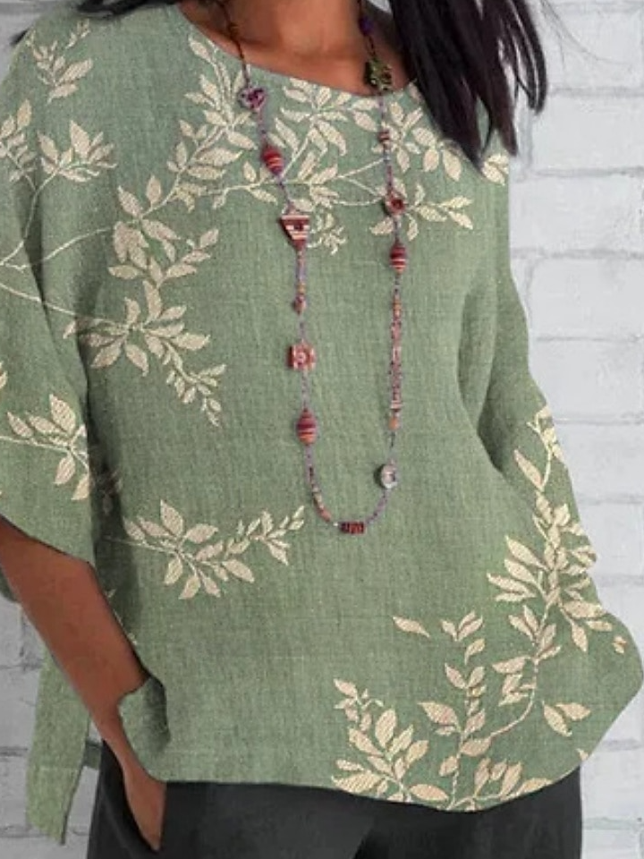 Loose Cotton And Linen Vintage Shirt