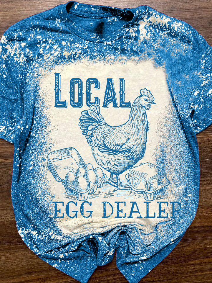 Local Eggs Chicken Crew Neck T-Shirt