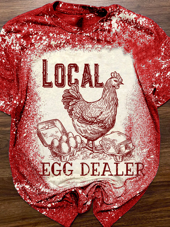 Local Eggs Chicken Crew Neck T-Shirt