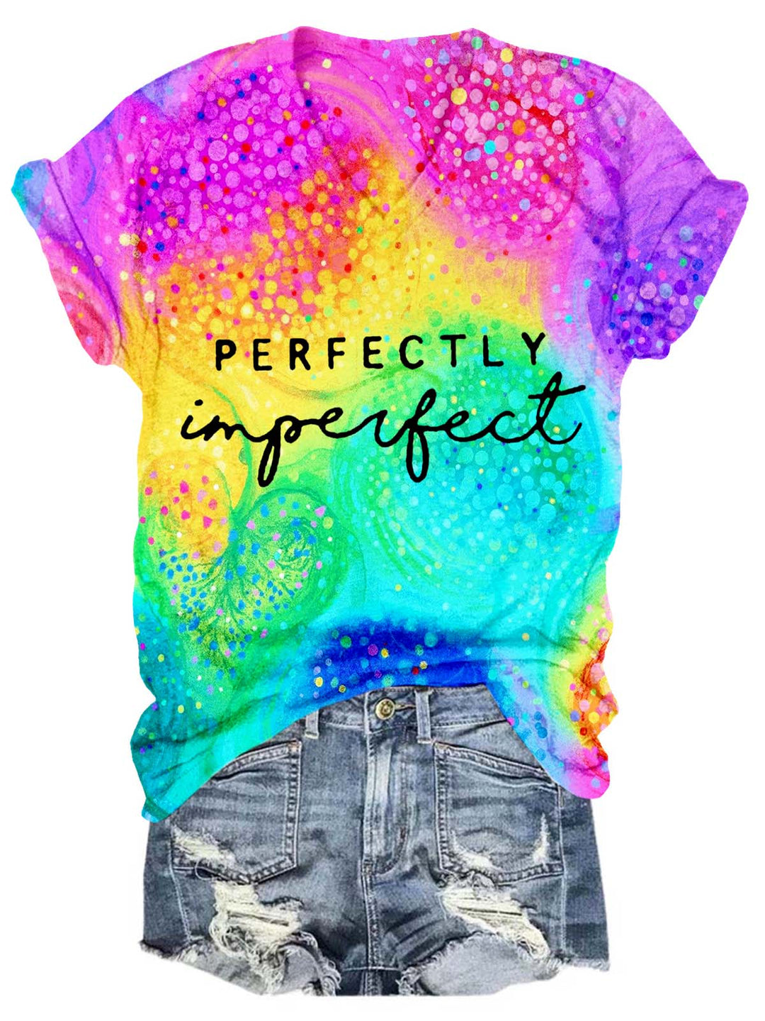 Perfectly Imperfect Tie Dye V-Neck Tee