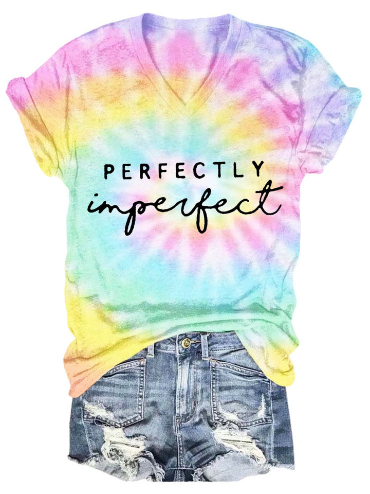 Perfectly Imperfect Tie Dye V-Neck Tee