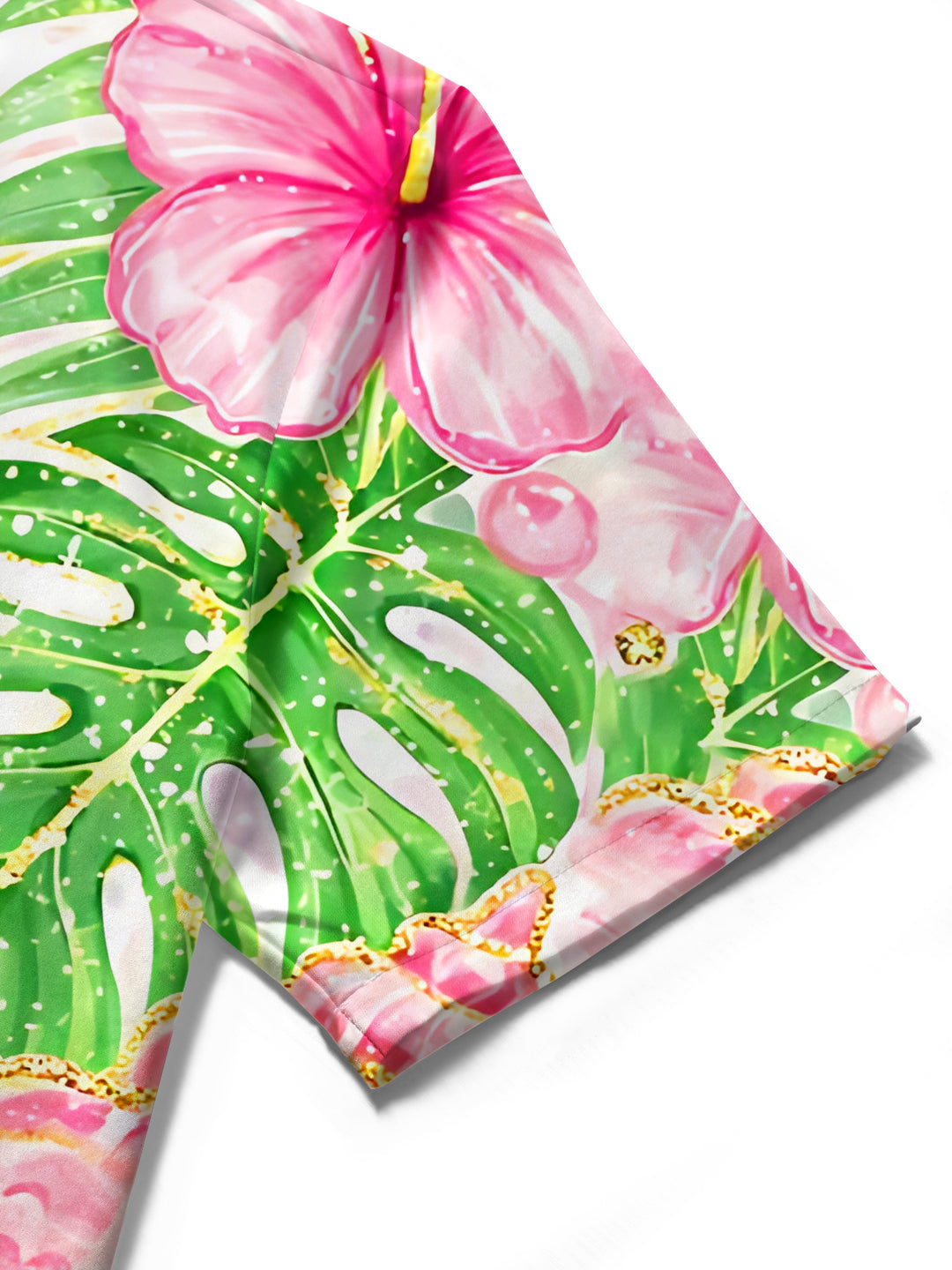 Hawaiian Tropical Flamingo Floral Women's Short Sleeve Shirts