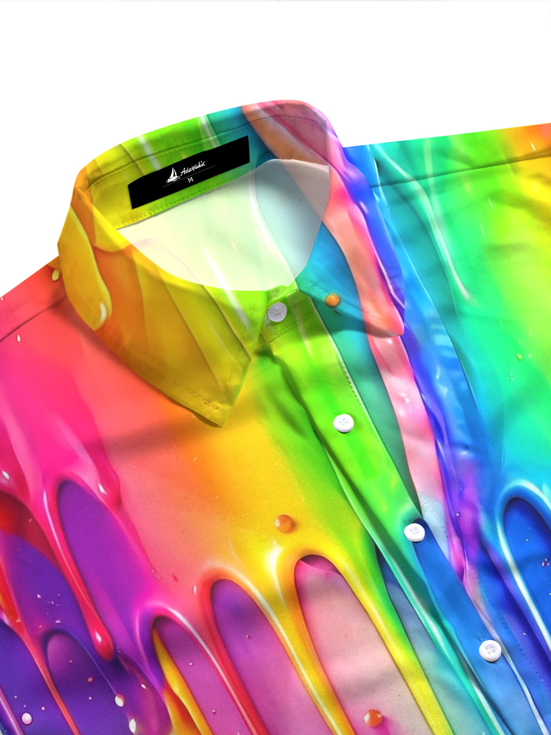 Colorful Dripping Paint Women's Short Sleeve Shirts