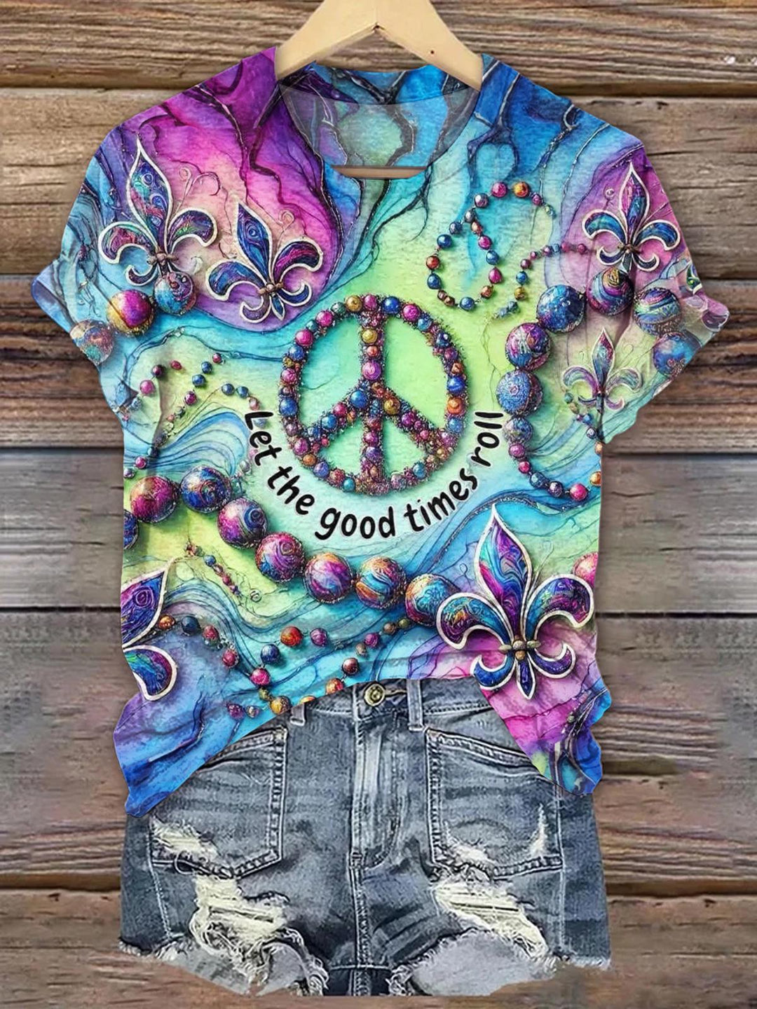 Mardi Gras Crew Neck T-shirt