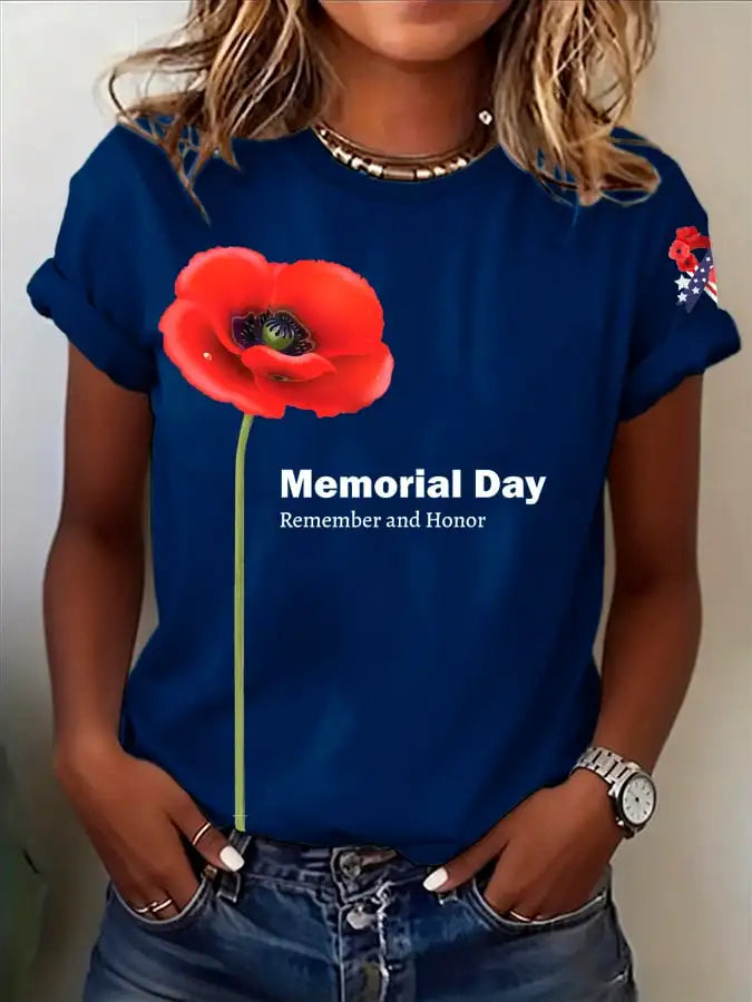 Women's Memorial Day Print T-shirt