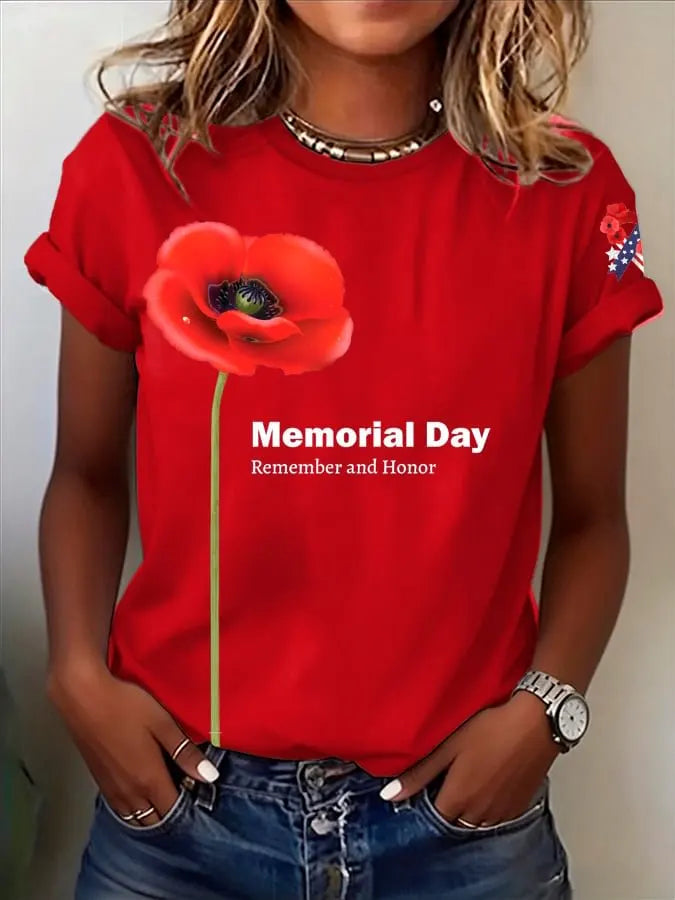 Women's Memorial Day Print T-shirt