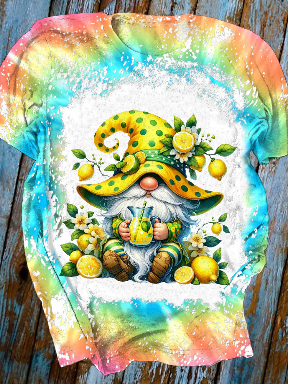 Vacation Lemon Gnome Crew Neck T-shirt