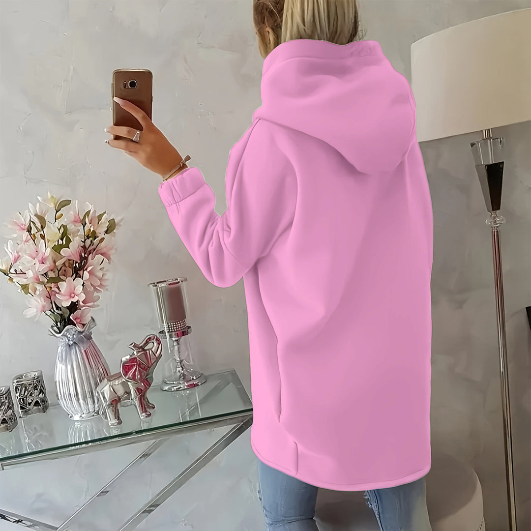 Oversized Zip Up Hoodie for Women Asymmetric Long Sleeve Trendy Hoodies Jackets with Large Hood for Travel attractively