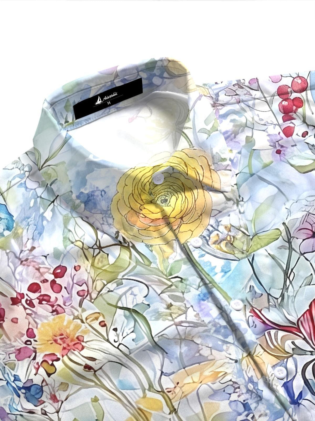 Art Pastel Watercolor Floral Women's Short Sleeve Shirts