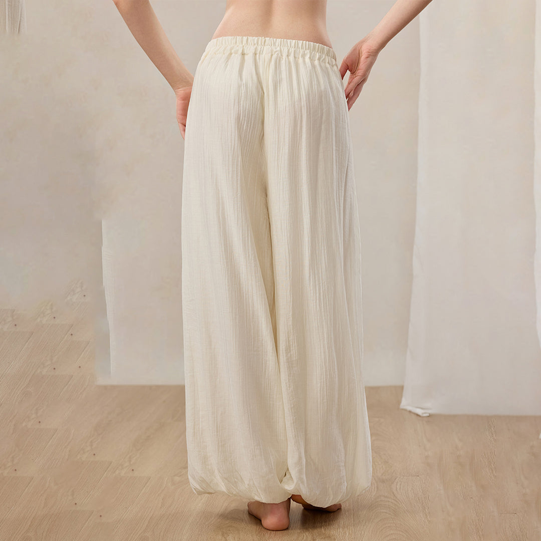 Yoga Harem Pants Women Elastic Waist Casual Yoga Pants Boho Flowy Hippie Trousers for Workout Sports Dance like-minded