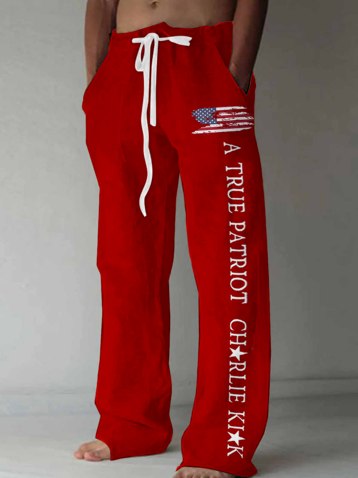Men's Charlie Kirk Freedom Casual Elastic Waist Pants