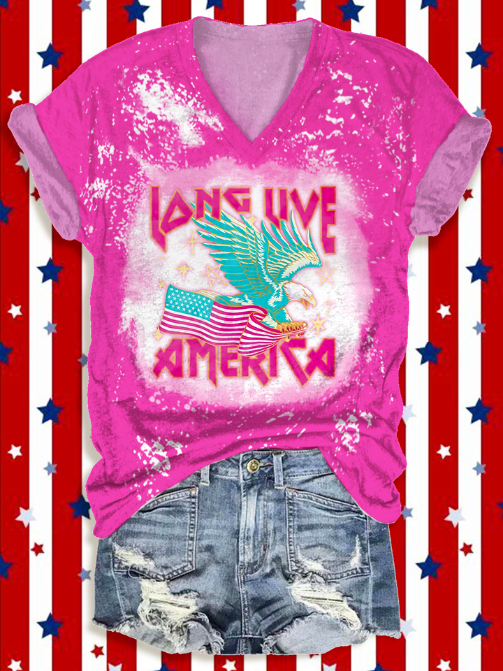 Long Live America V-neck T-Shirt