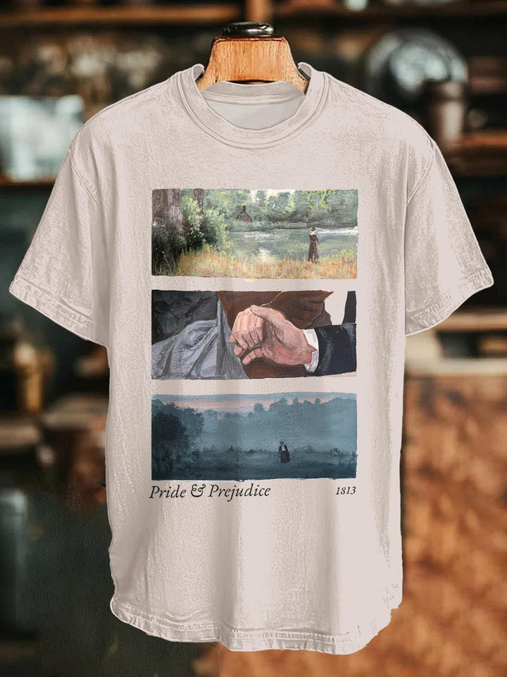 Pride And Prejudice 2005 Movie Print Crew Neck T-shirt