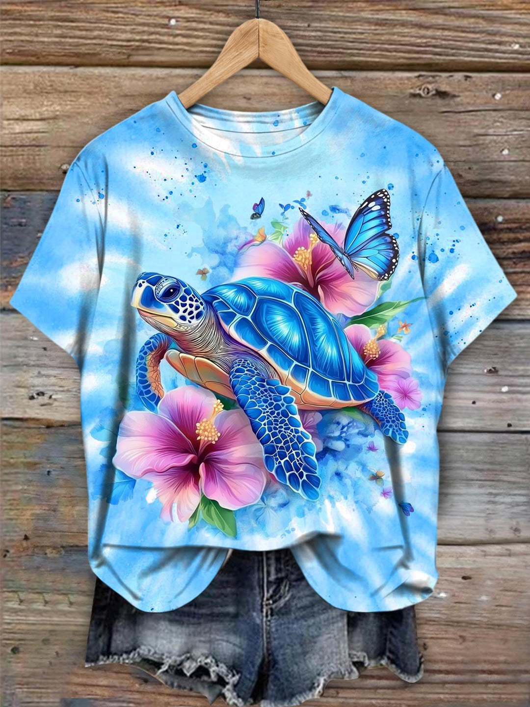Turtle Tie Dye Crew Neck T-shirt