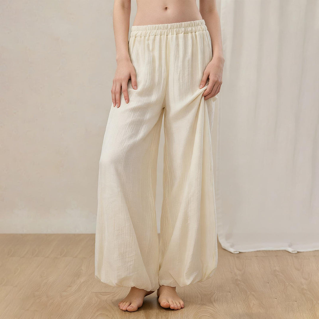 Yoga Harem Pants Women Elastic Waist Casual Yoga Pants Boho Flowy Hippie Trousers for Workout Sports Dance like-minded