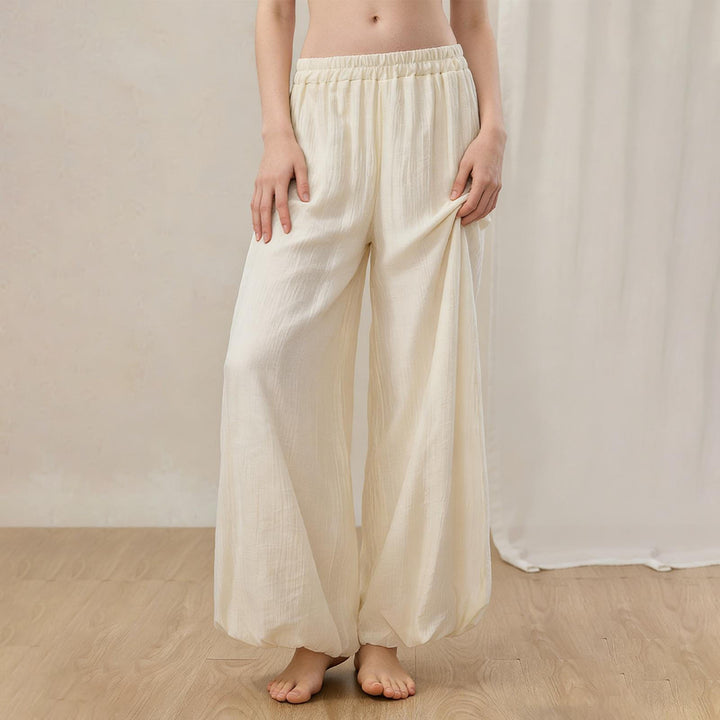 Yoga Harem Pants Women Elastic Waist Casual Yoga Pants Boho Flowy Hippie Trousers for Workout Sports Dance like-minded