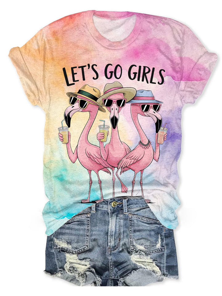 LET'S GO GIRLS Crew Neck T-shirt
