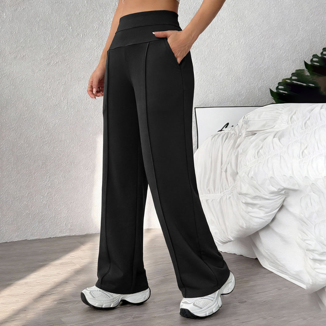 Yoga Pants Straight Leg for Women High Waist Workout Pants With Pockets Stretch Casual Sweatpants for Leisure brilliant