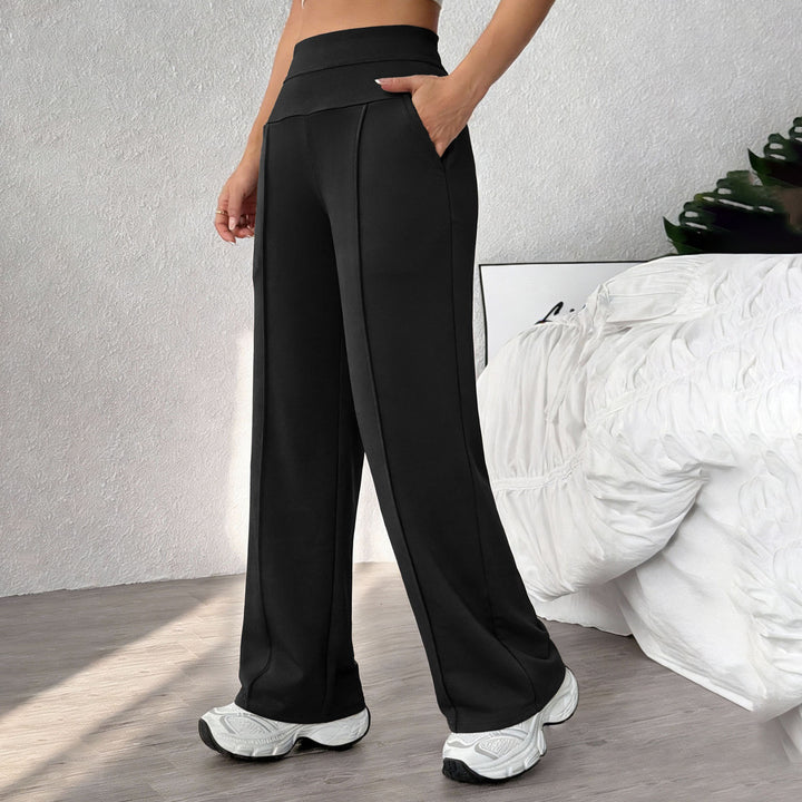 Yoga Pants Straight Leg for Women High Waist Workout Pants With Pockets Stretch Casual Sweatpants for Leisure brilliant
