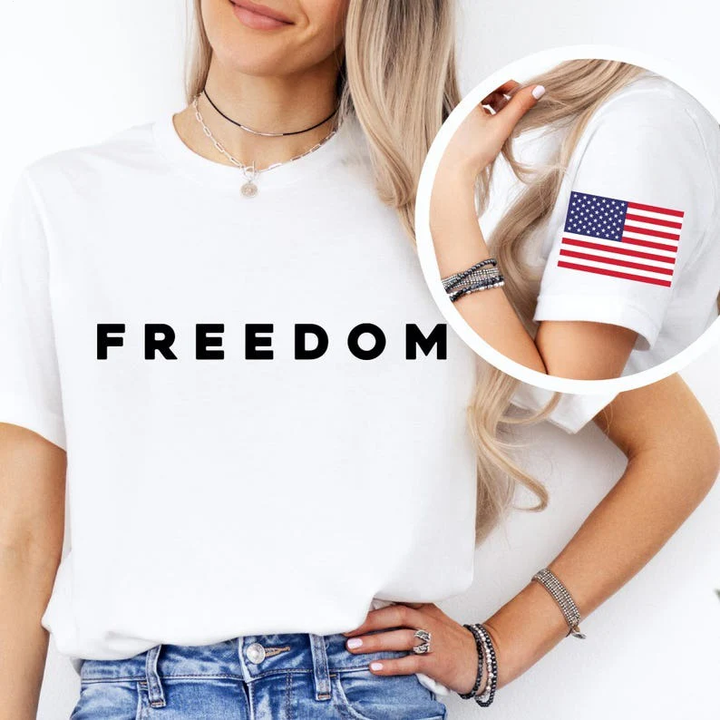 Charlie Kirk Freedom Crew Neck T-shirt