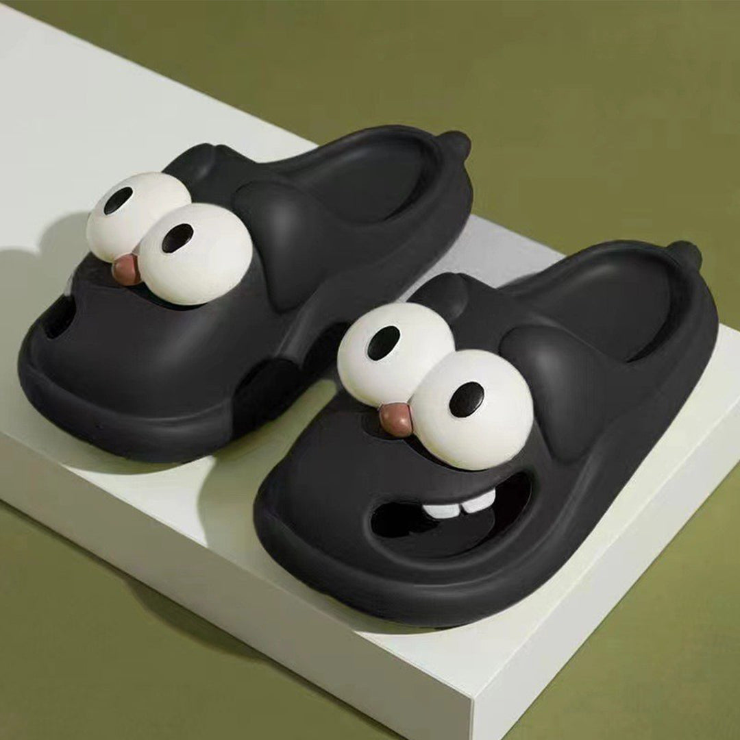 Animal Slippers for Women Closed Toe Cartoon Dog Slippers Casual Thick Sole Indoor Slides for Home Bedroom heathly
