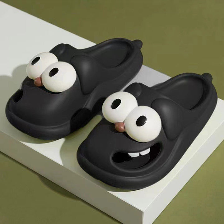 Animal Slippers for Women Closed Toe Cartoon Dog Slippers Casual Thick Sole Indoor Slides for Home Bedroom heathly